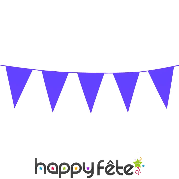 Guirlande de grands pavillons violet