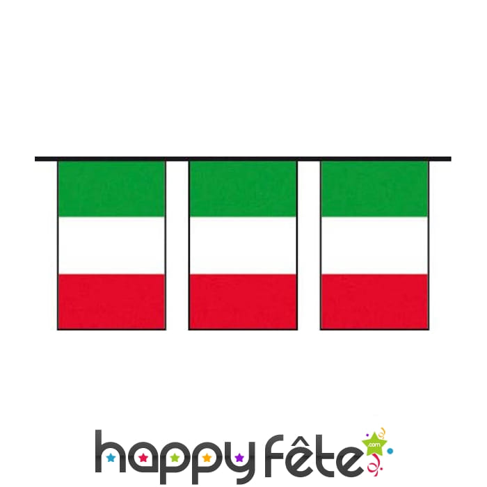 Guirlande drapeau Italien en plastique