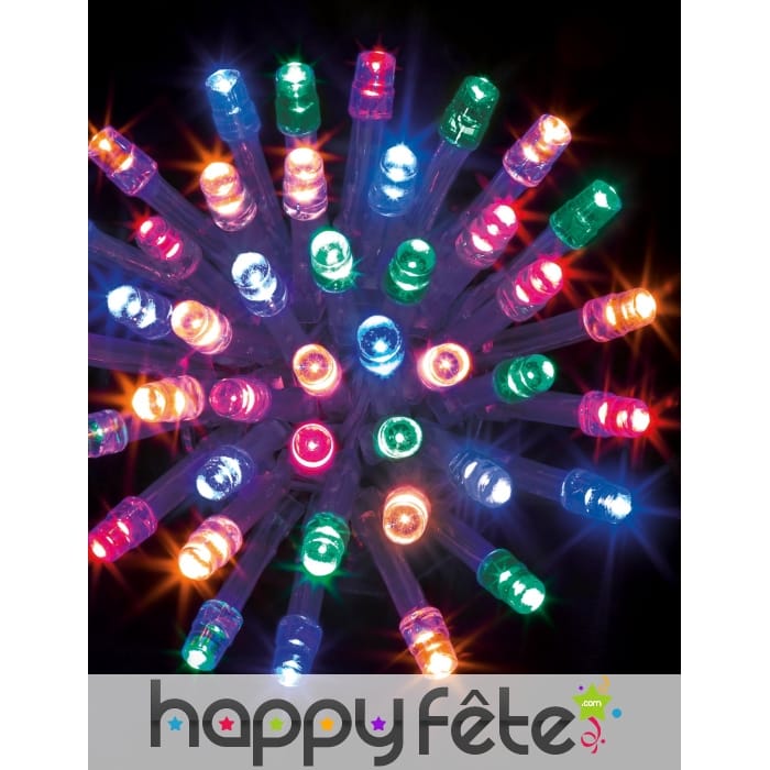 Guirlande de LED multicolores pour extérieur, 10m