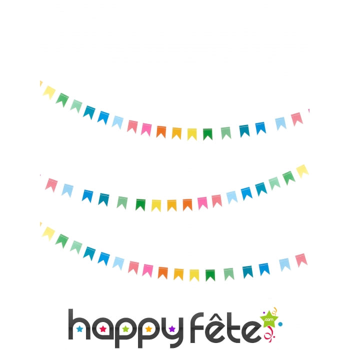 Guirlande de mini fanions doubles 2m