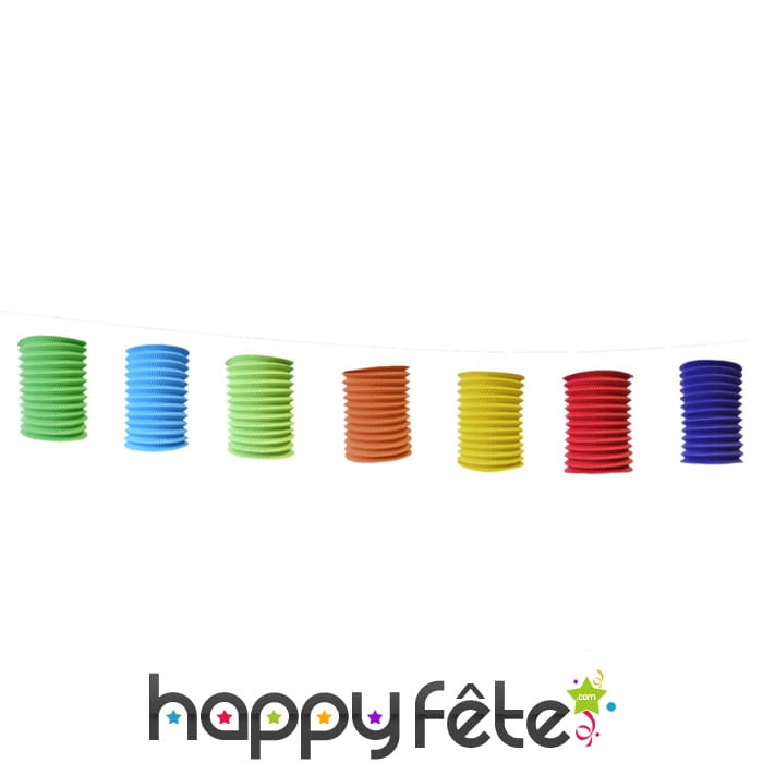 Guirlande de minis lampions multicolores