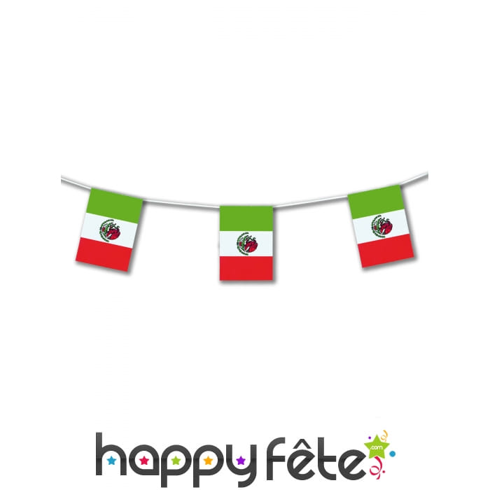 Guirlande drapeau Mexique de 5 mètres