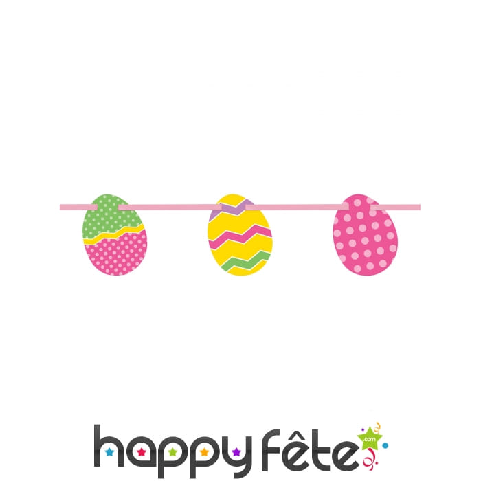 Guirlande d'oeufs de Pâques 196cm