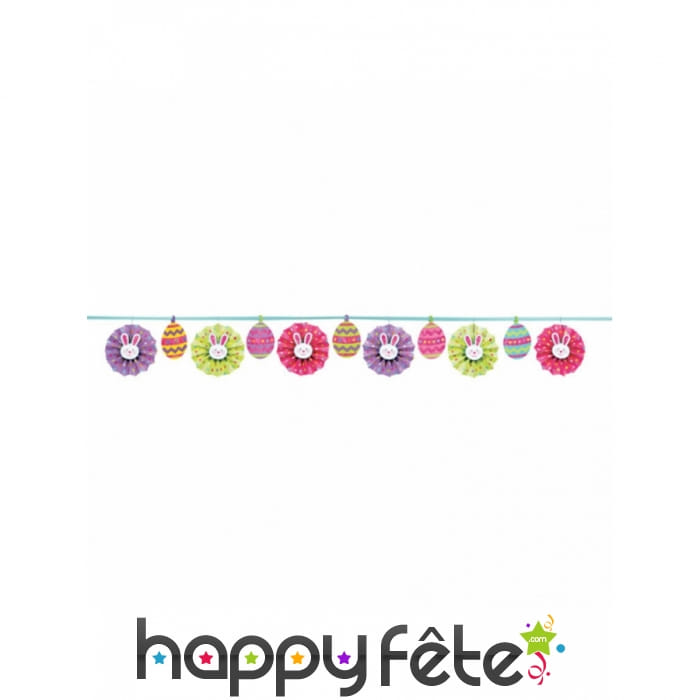 Guirlande d'oeufs de Pâques en rosace, 3.65m