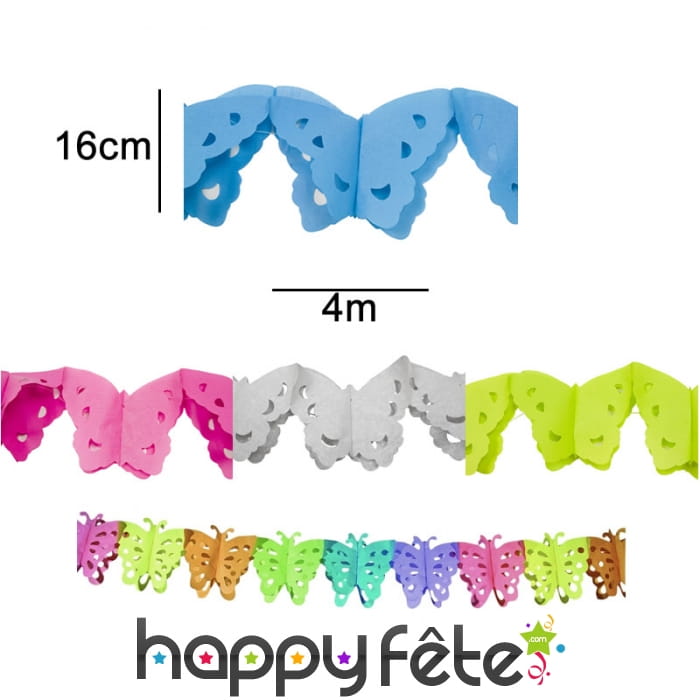 Guirlande de papillons en papier
