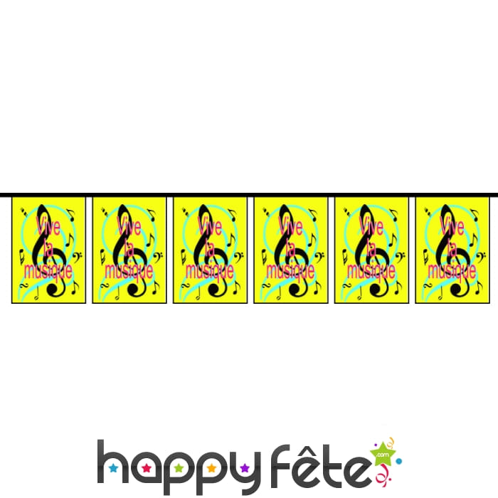 Guirlande de pavillon Vive la Musique