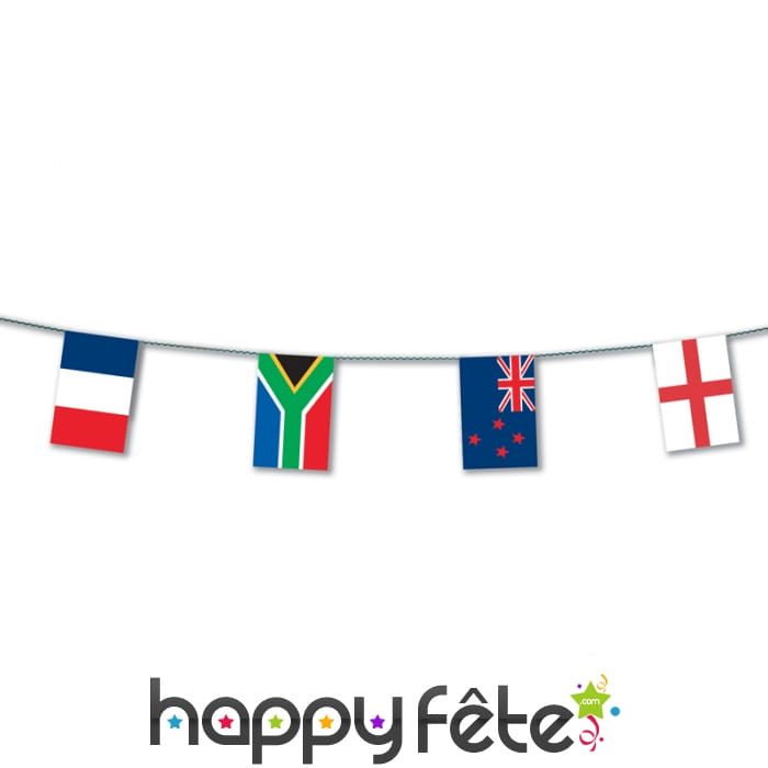 Guirlande de pays coupe du monde rugby