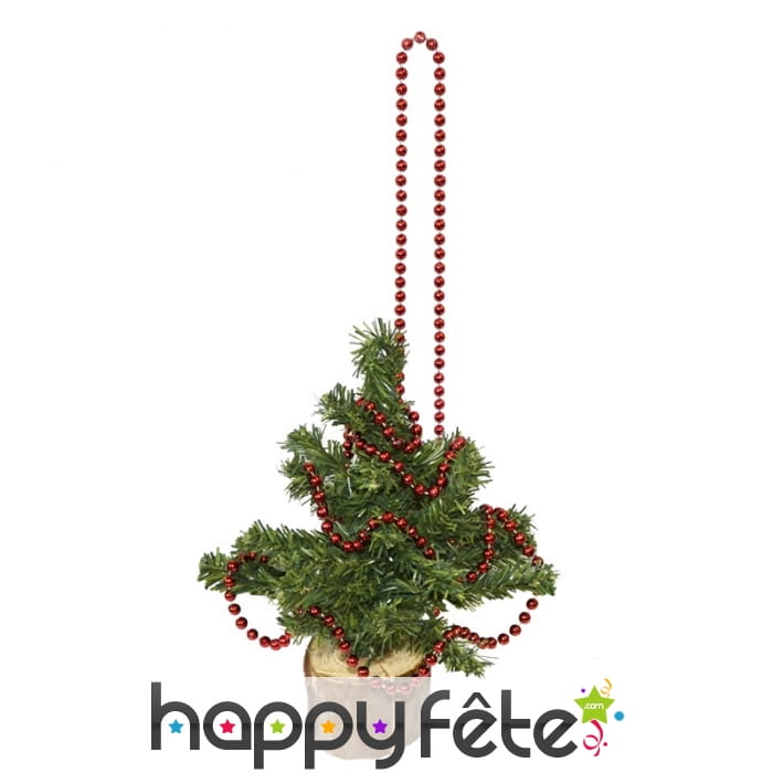 Guirlande de perles rouges de 2,7 m