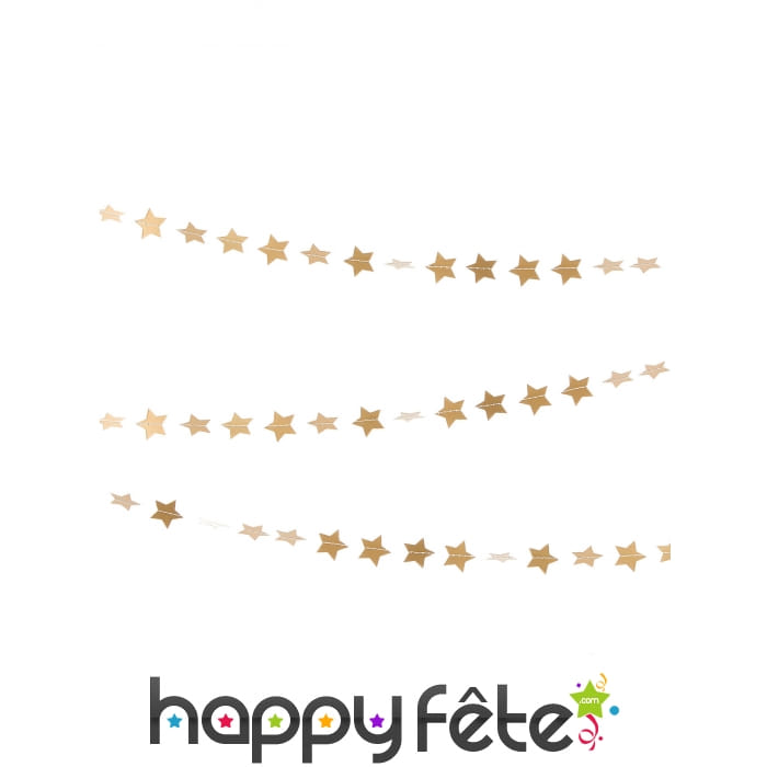 Guirlande de petites étoiles dorées 3m