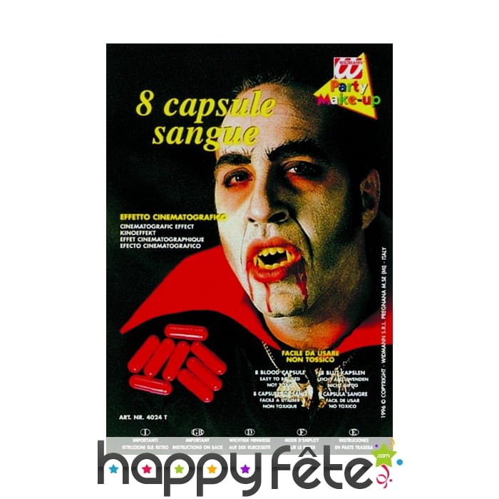 Gelules de sang liquide