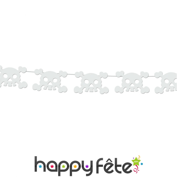 Guirlande de têtes de mort rigolotes en papier