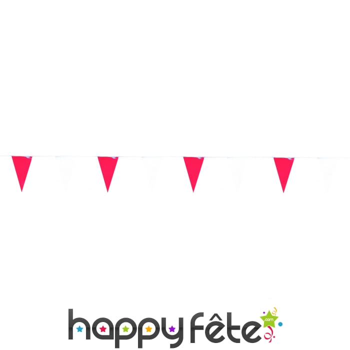 Guirlande de triangles rouge et blanc