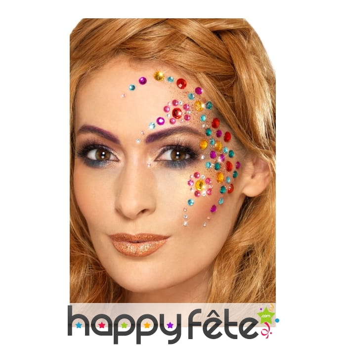 Gemmes de visage arc en ciel