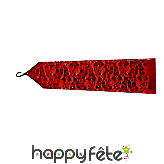 Gants en dentelle rouge avec attache doigt