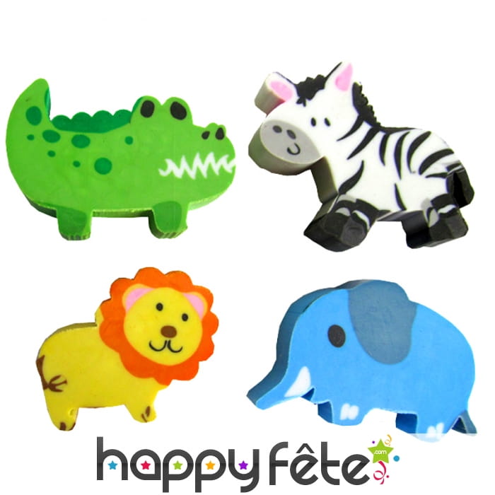 Gomme en forme d'animal de la jungle