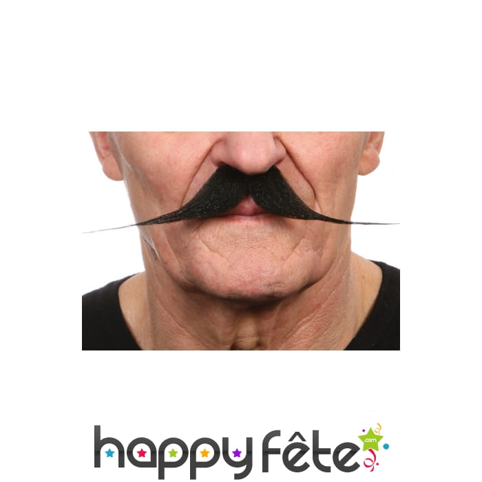 Grosses et fines moustaches noires