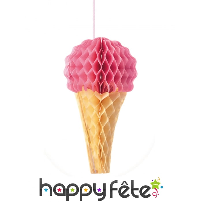 Glace en papier alvéolé de 20cm