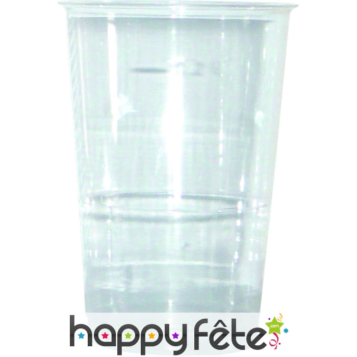 Gobelets en plastique transparent