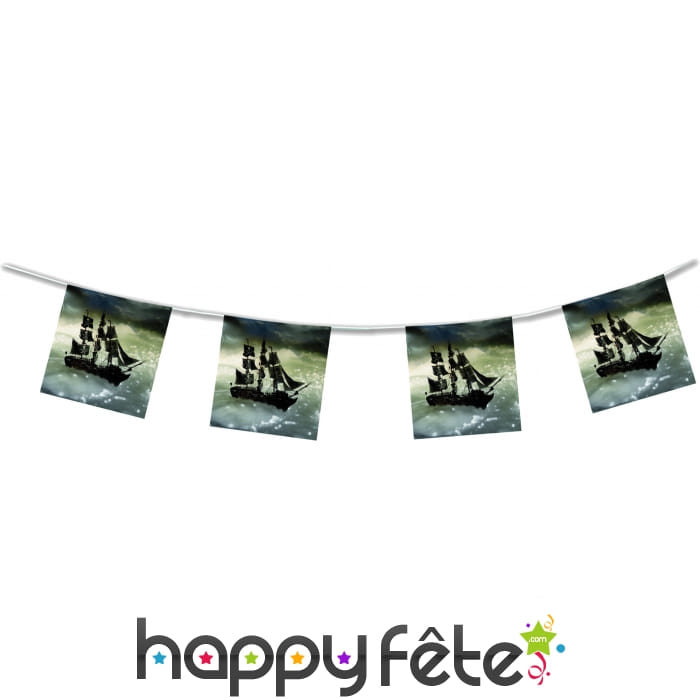 Guirlande en papier decor de pirates