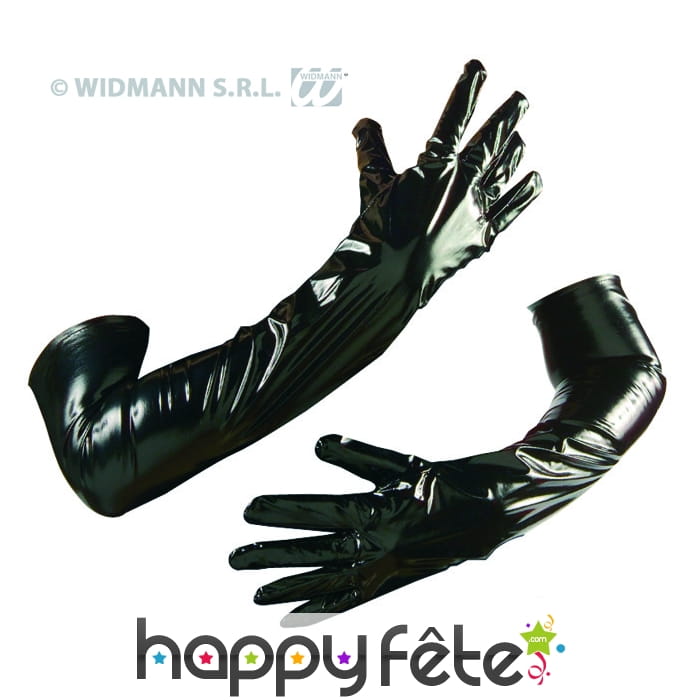 Gants en vinyle noir