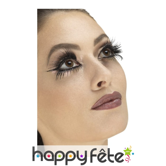 Grands faux cils effet ailes noires