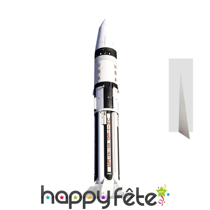 Grande fusée en carton plat