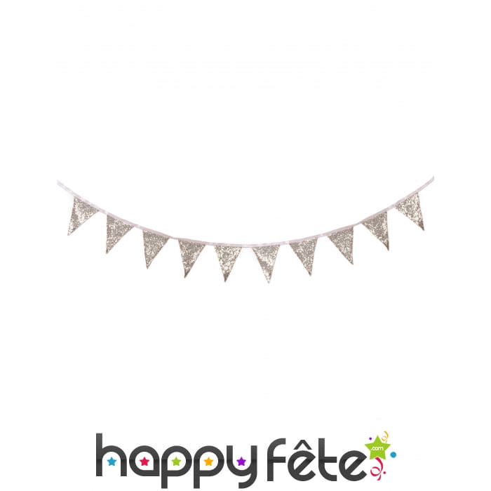 Guirlande fanions en sequins roses doré de 285 cm