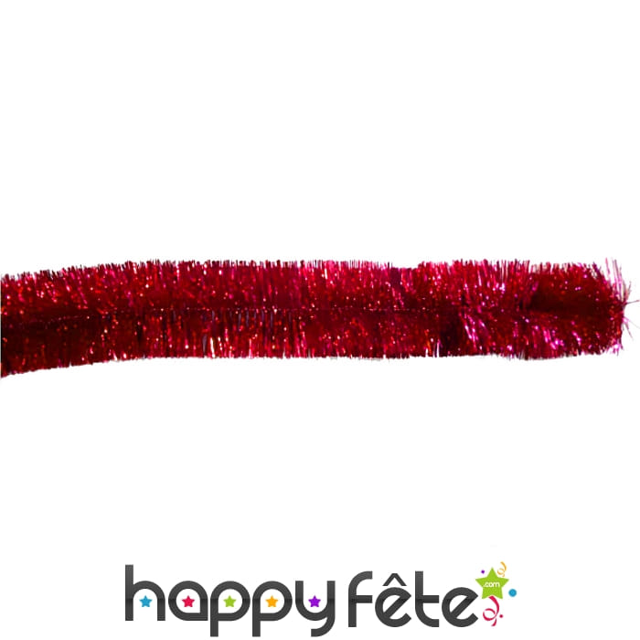 Grosse guirlande chenille rouge de 20cm/2.7 m