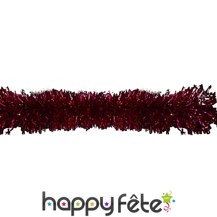 Grosse guirlande chenille rouge de 20cm/6 m
