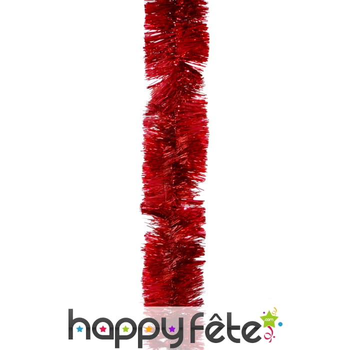 Grosse guirlande chenille rouge de noel