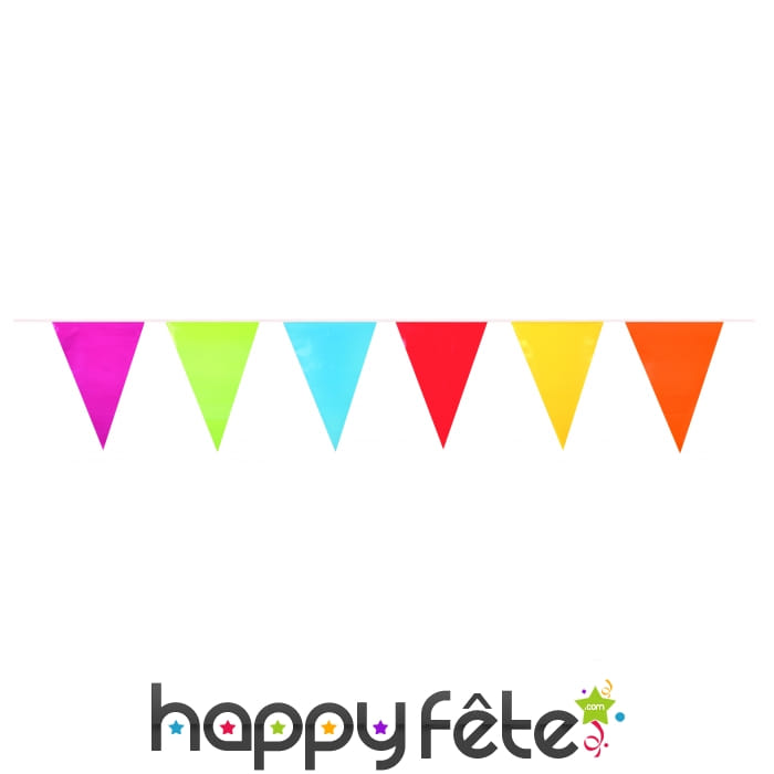Guirlande grands triangles multicolores