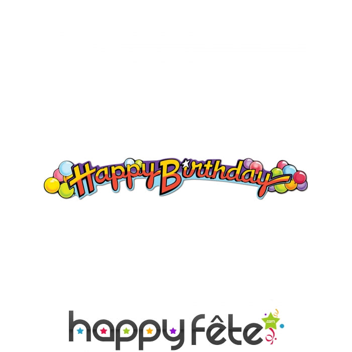 Guirlande Happy Birthday ballon de 89cm