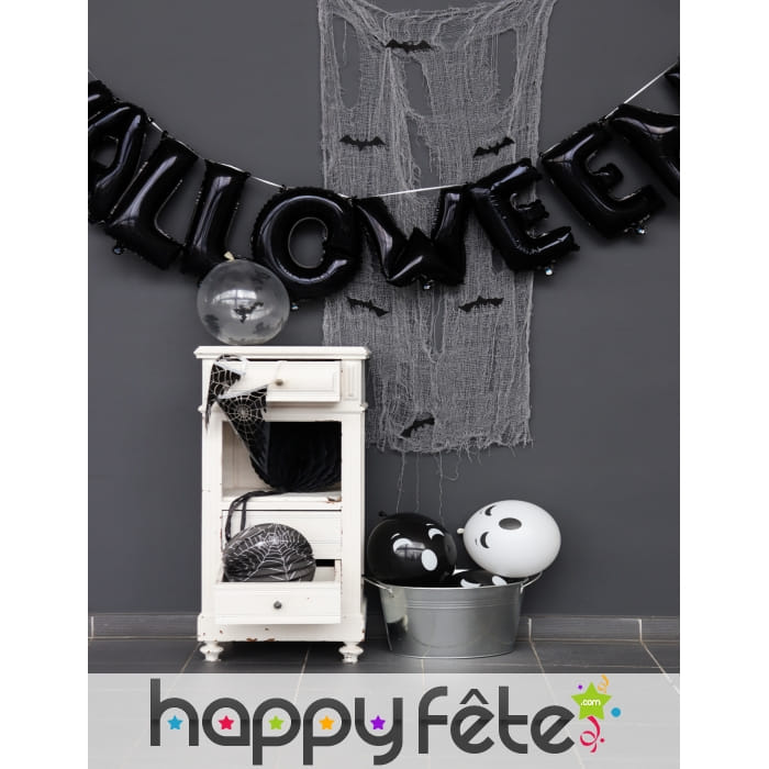Guirlande Halloween de ballons noirs
