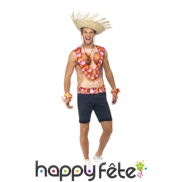 Gilet Hawaien imprimé pour homme