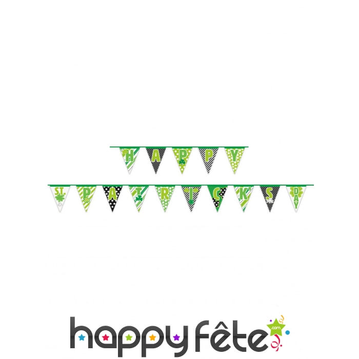 Guirlande Happy St Patrick de fanions 426cm