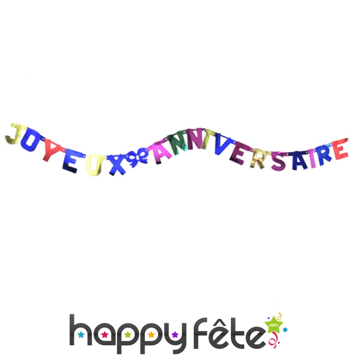 Guirlande joyeux anniversaire, 2m