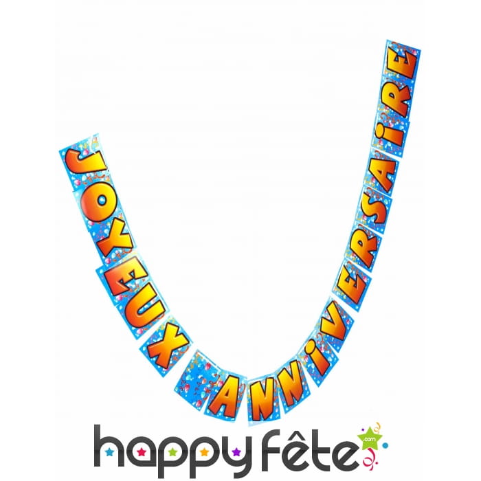 Guirlande Joyeux Anniversaire de 4m
