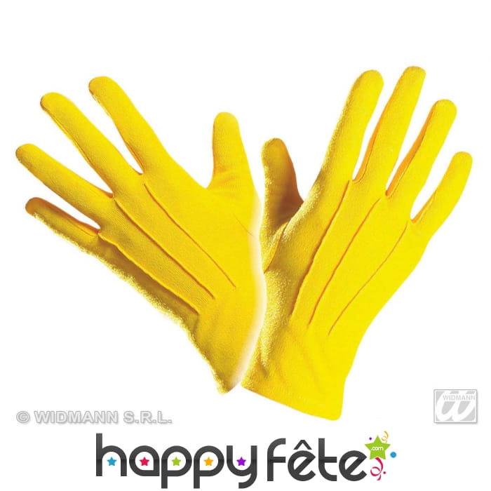 Gants jaunes en polyester de qualité supérieure