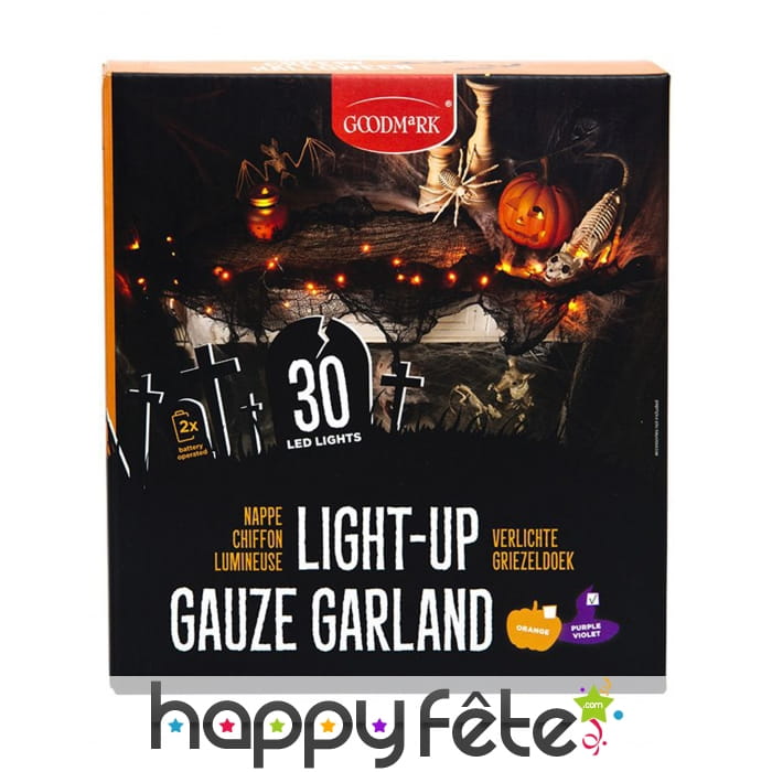 Guirlande LED lumineuse orange pour intérieur