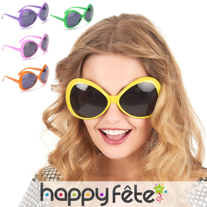 Grandes lunettes papillon disco