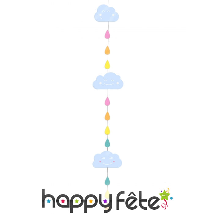 Guirlande nuage à suspendre de 160cm