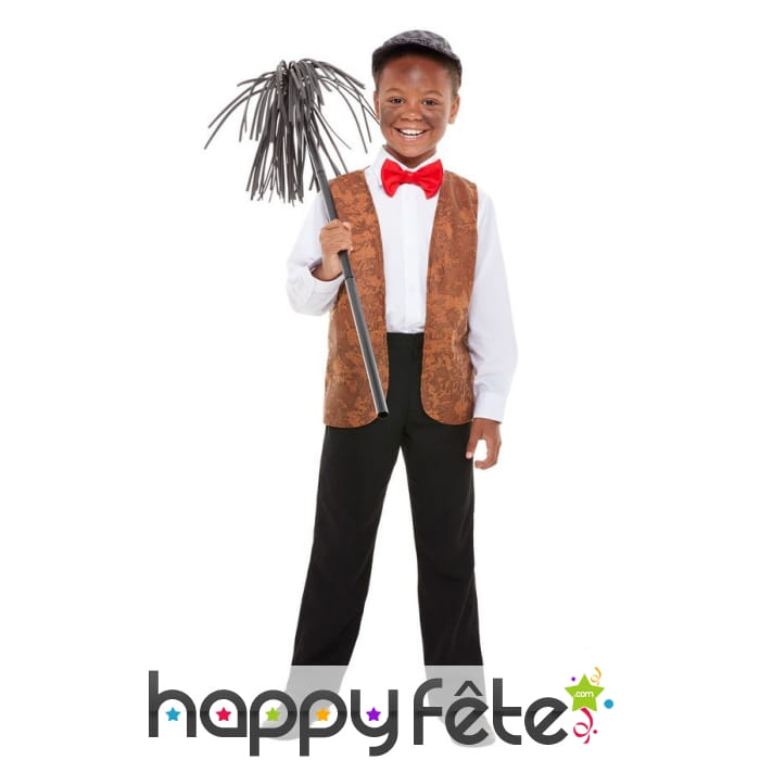 Gilet, noeud papillon et brosse de petit ramoneur