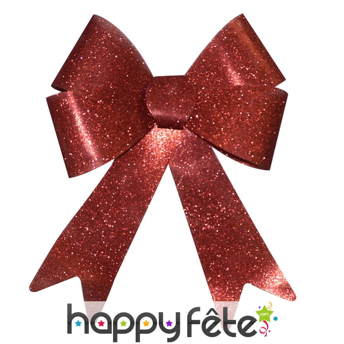 Grand noeud rouge à paillettes de 47x36 cm