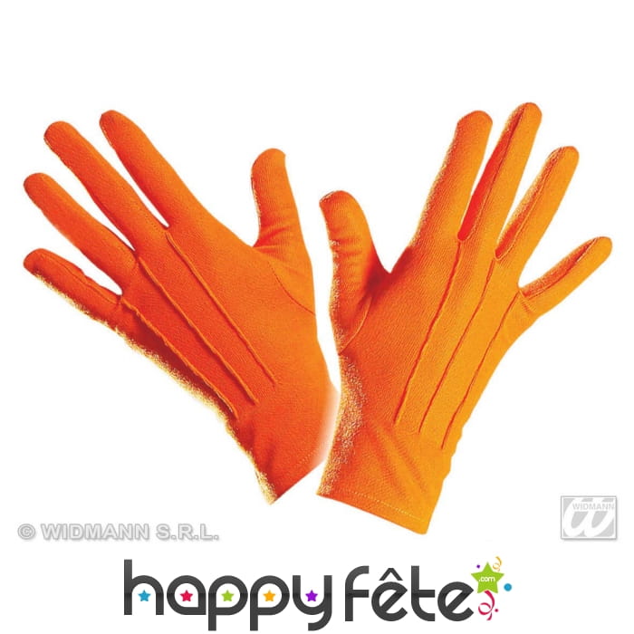 Gants oranges de qualité supérieure, polyester