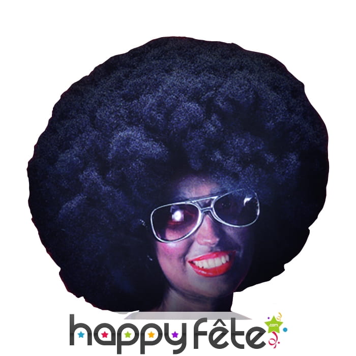 Grande perruque afro noire de 40 cm