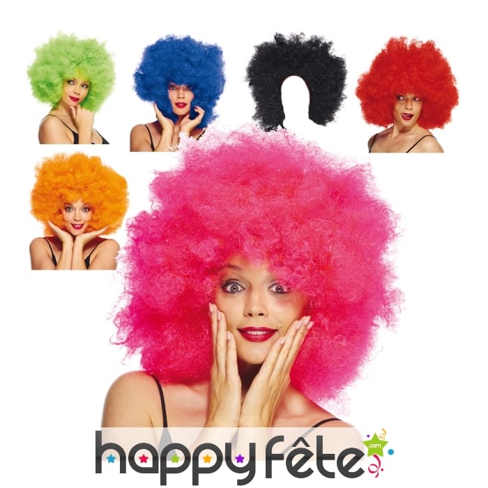 Grosse perruque afro unie