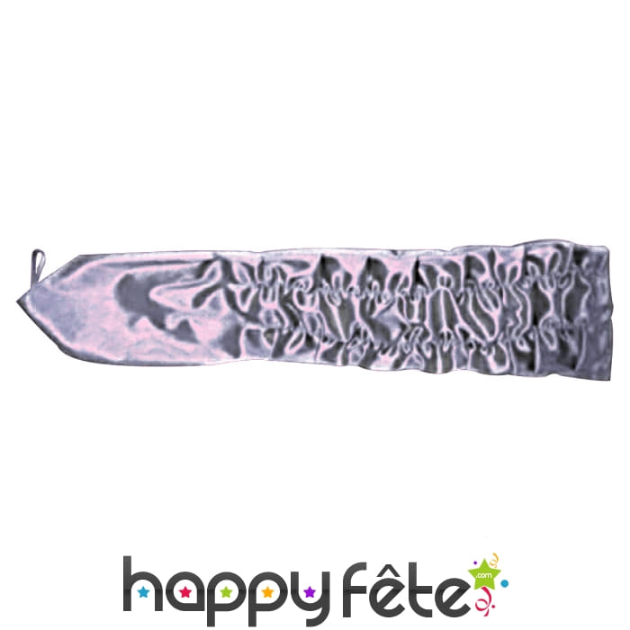 Gants plissés blancs avec attache doigt