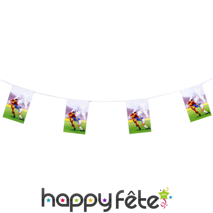 Guirlande pavillons de rugby