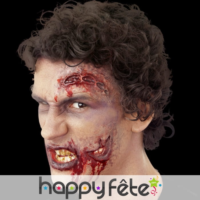 Grosses plaies ouvertes en sang et en latex