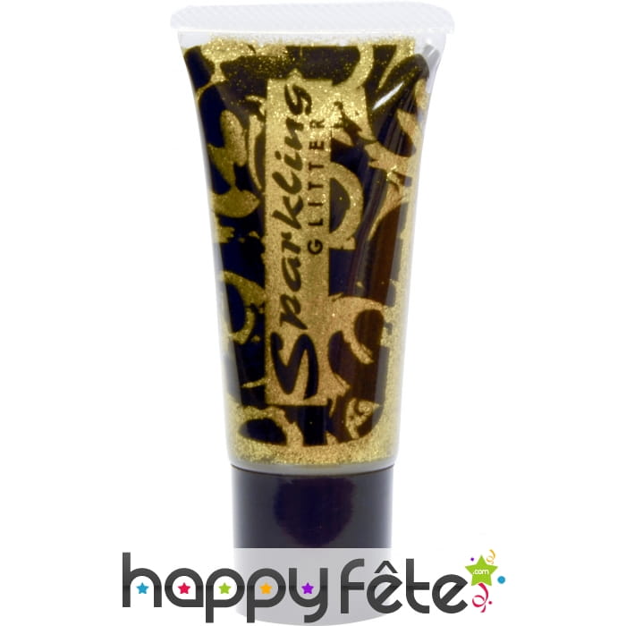 Gel pailleté pour le corps doré